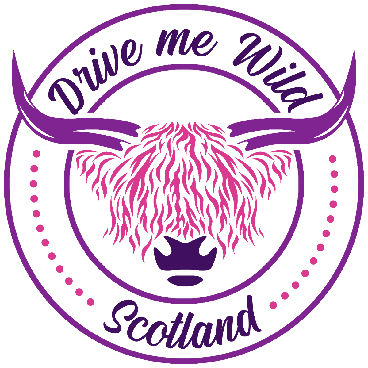 Drive Me Wild Scotland Main Logo Purple